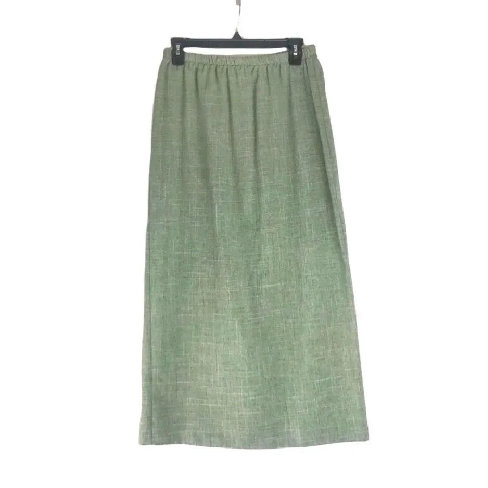 Vintage Womens Sage Green Short Sleeve Blazer & Pencil Skirt Suit Set